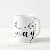 Noorse vlag Heart, Noorwegen Koffiemok (Voorkant rechts)