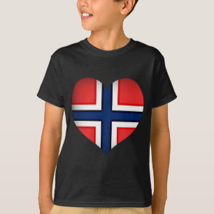 Noorse vlag Heart T-shirt