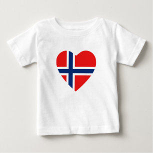 Noorse vlag Heart T-Shirt