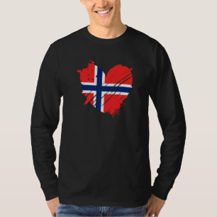 Noorse Vlag Ik hou van Noorwegen zit in mijn DNA   T-shirt