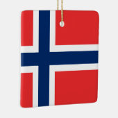 Noorse vlag keramisch ornament (Rechts)