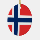 Noorse vlag keramisch ornament (Rechts)