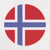 Noorse vlag labels (Design 1)