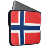 Noorse vlag laptop sleeve (Voorkant Rechts)