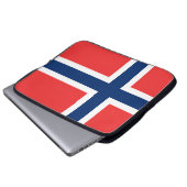 Noorse vlag laptop sleeve (Voorkant onderkant)