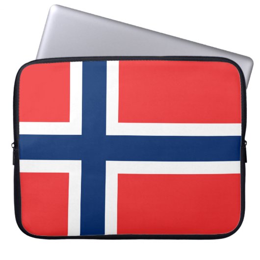 Noorse vlag laptop sleeve (Voorkant)