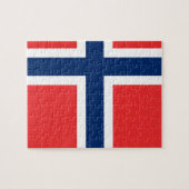 Noorse vlag legpuzzel (Horizontaal)