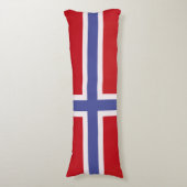 Noorse vlag lichaamskussen (Voorkant Verticaal)