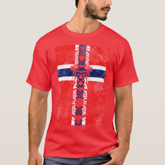 Noorse vlag Mjlnir T-shirt