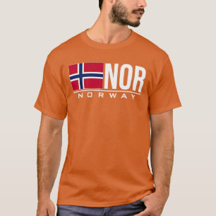 Noorse vlag Noorse landcode NOR sportspel T-shirt