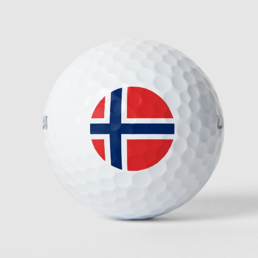 Noorse vlag (Noorwegen) Golfballen (Voorkant)