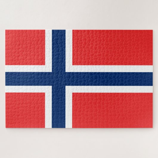 Noorse vlag (Noorwegen) Legpuzzel (Horizontaal)