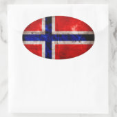 Noorse vlag ovale sticker (Tas)