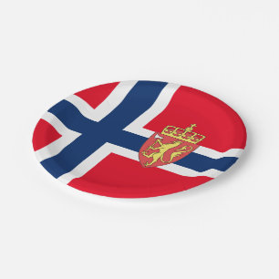 Noorse vlag papieren bordje