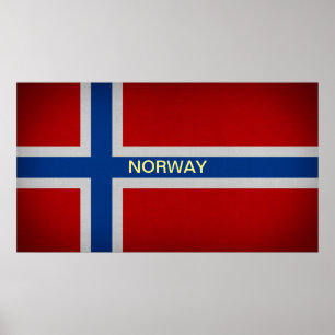 Noorse vlag poster