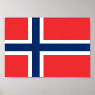 Noorse vlag poster