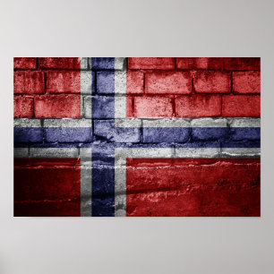 Noorse vlag poster