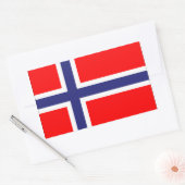 Noorse vlag rechthoekige sticker (Envelop)