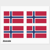 Noorse vlag rechthoekige sticker (Vel)