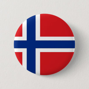 Noorse vlag ronde button 5,7 cm