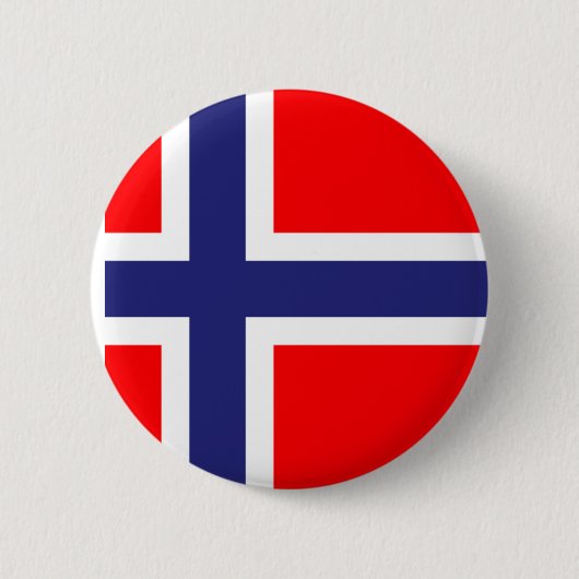 Noorse vlag ronde button 5,7 cm (Voorkant)