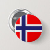 Noorse vlag ronde button 5,7 cm (Voorkant /achterkant)