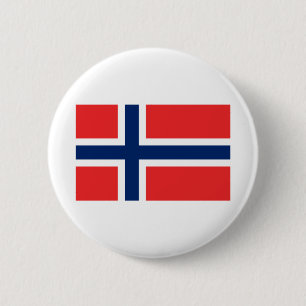 Noorse vlag ronde button 5,7 cm