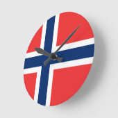 Noorse vlag ronde klok (Hoek)