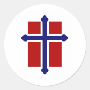 Noorse vlag ronde sticker