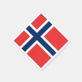 Noorse vlag servet (Hoek)