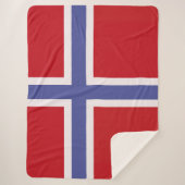 Noorse vlag sherpa deken (Voorkant)
