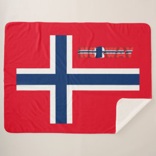 Noorse vlag sherpa deken