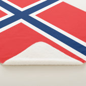 Noorse vlag sherpa deken (3/4)