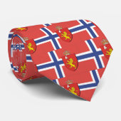 Noorse vlag Stropdas/Noorse klokken Stropdas (Opgerold)