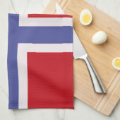 Noorse vlag theedoek (Quarter Fold)