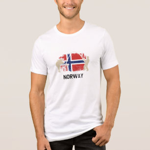 Noorse vlag Tri-Blend shirt