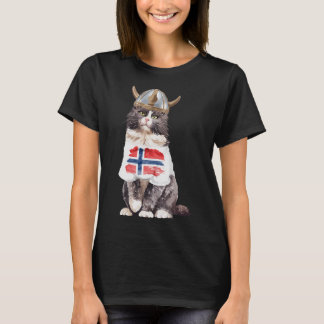 Noorse vlag voor boskat Noorwegen T-shirt