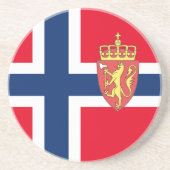 Noorse vlag zandsteen onderzetter (Voorkant)