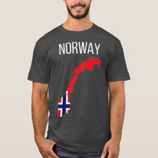 Noorse vlaggenkaart Viking Scandinavia Europ T-shirt