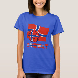 Noorse Voetbal en Vlag T-shirt
