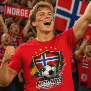 Noorse Voetbalfan Noors Voetbal WK T-shirt