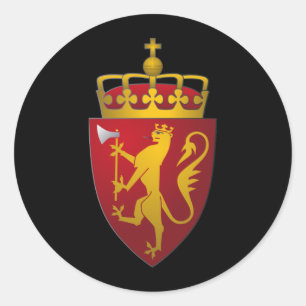 Noorse wapenstilstand Scandinavische heraldry Ronde Sticker