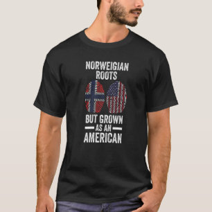 Noorse wortels maar gekweekt als Amerikaans Noorwe T-shirt