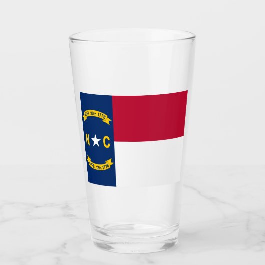 NOORTH CAROLINA FLAG GLAS (Voorkant)