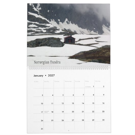 Noorwegen 2009 kalender (Jan 2027)