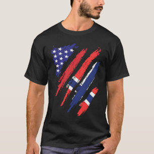Noorwegen Amerikaans Geteelde Vlag USA Patriot Erf T-shirt