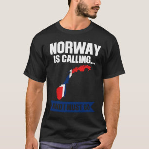 Noorwegen belt en ik moet Noors gaan T-shirt