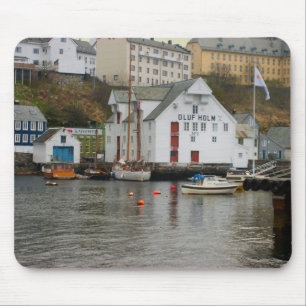 Noorwegen, Bergen, marina en bootwerf Muismat
