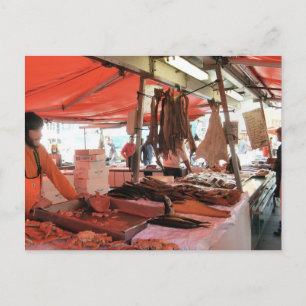Noorwegen, Bergen vismarkt Briefkaart