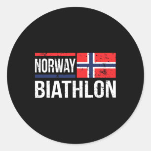 Noorwegen Biatlon Target Skiing Shooting Competiti Ronde Sticker